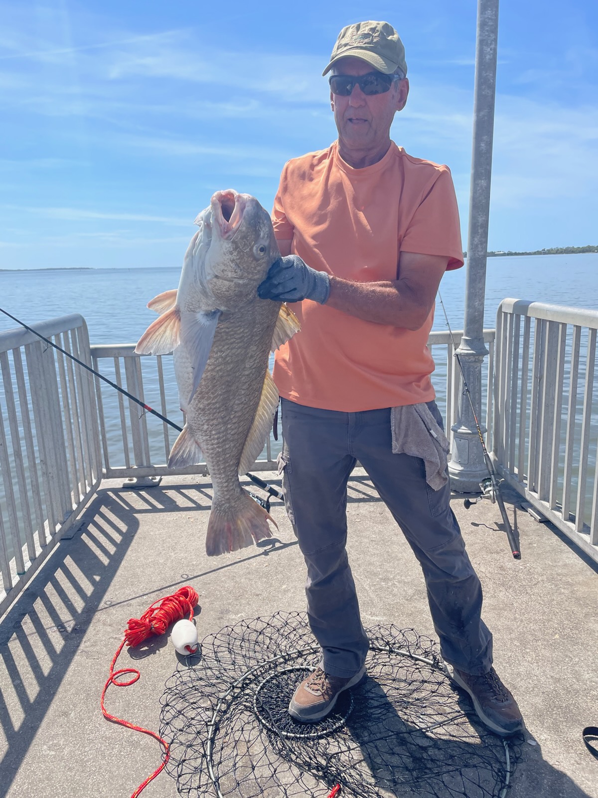 Guest fishing near Cedar Key with a large catch