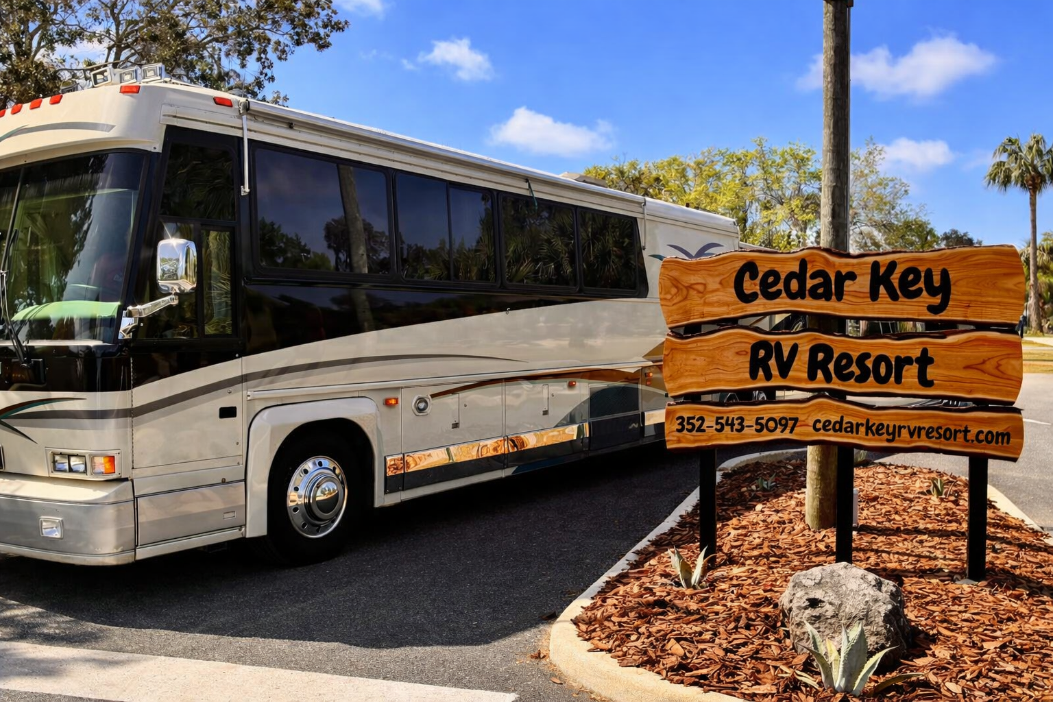 Community gathering at Cedar Key RV Resort
